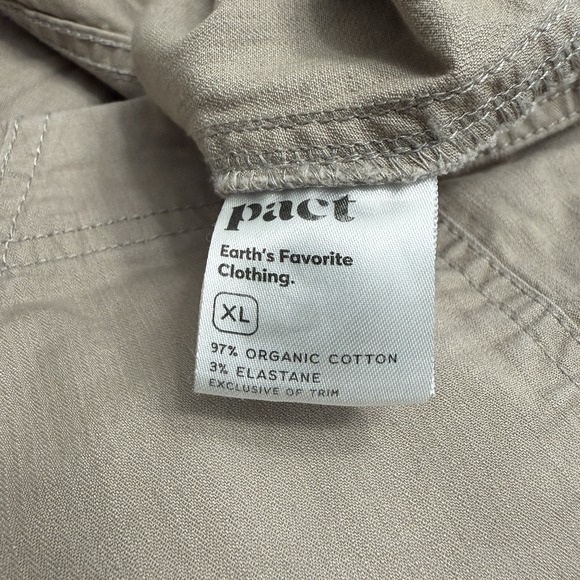 Pact jogger pants women's XL organic woven twill chino utility zippered hem - Picture 13 of 14